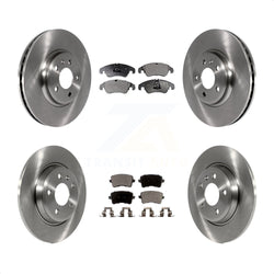Front Rear Disc Brake Rotors And Semi-Metallic Pads Kit For Audi Q5 A4 Quattro A5 K8F-101370