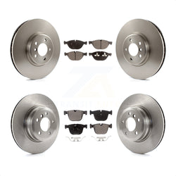 Front Rear Disc Brake Rotors And Semi-Metallic Pads Kit For BMW X5 X6 xDrive50i K8F-101374