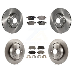 Front Rear Disc Brake Rotors And Semi-Metallic Pads Kit For 2012-2015 Land Rover Range Evoque K8F-101380