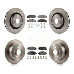 Front Rear Disc Brake Rotors And Semi-Metallic Pads Kit For 2009-2016 Toyota Venza K8F-101381