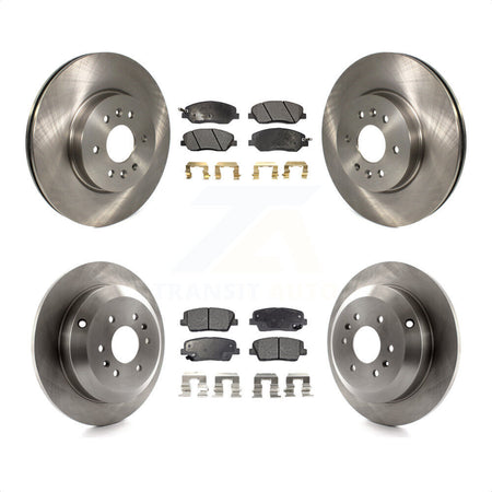 Front Rear Disc Brake Rotors And Semi-Metallic Pads Kit For 2009-2011 Kia Borrego K8F-101382 by Transit Auto