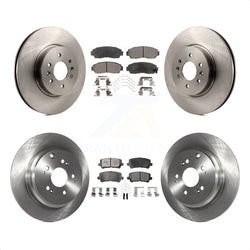 Front Rear Disc Brake Rotors And Semi-Metallic Pads Kit For 2011-2014 Honda Odyssey K8F-101383