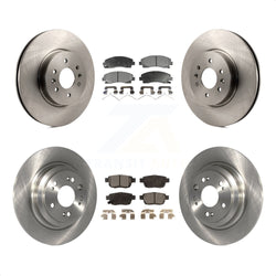 Front Rear Disc Brake Rotors And Semi-Metallic Pads Kit For 2009-2014 Acura TL K8F-101384