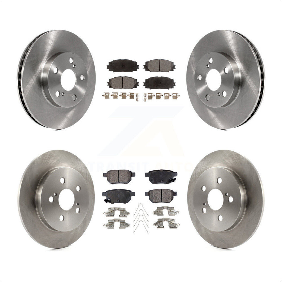 Front Rear Disc Brake Rotors And Semi-Metallic Pads Kit For Toyota Prius Lexus CT200h Plug-In K8F-101385 by Transit Auto