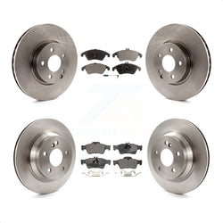Front Rear Disc Brake Rotors And Semi-Metallic Pads Kit For Mercedes-Benz E350 E400 With 322mm Diameter Rotor K8F-101398
