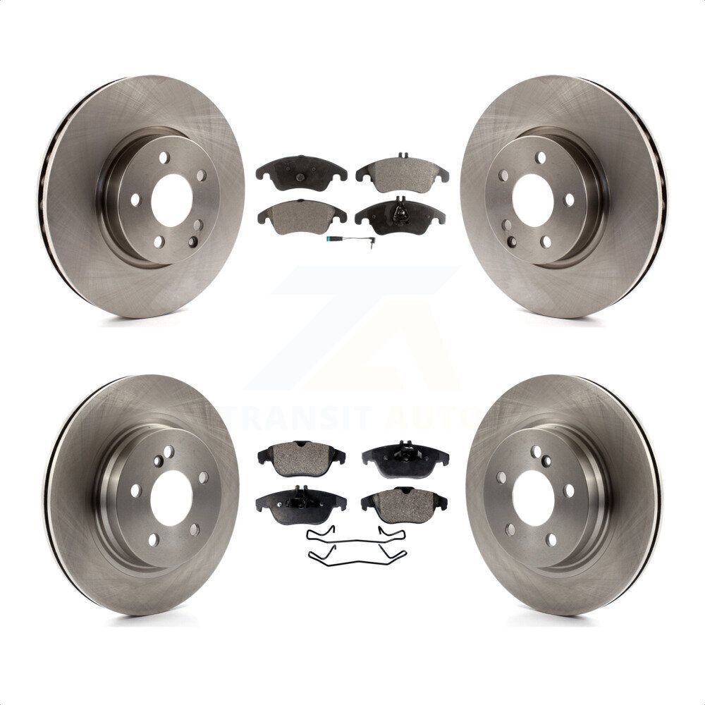 Front Rear Disc Brake Rotors And Semi-Metallic Pads Kit For Mercedes-Benz E350 C300 C350 K8F-101399 by Transit Auto