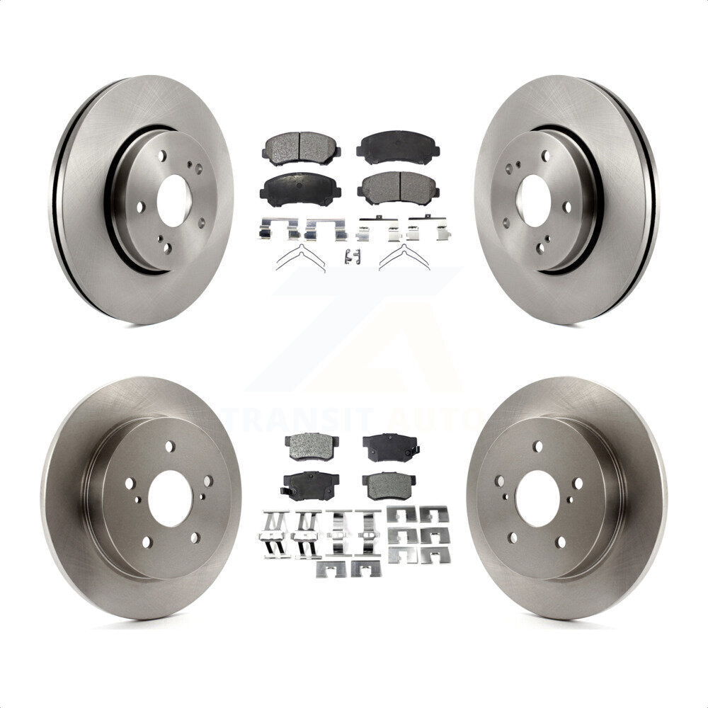 Front Rear Disc Brake Rotors And Semi-Metallic Pads Kit For 2010-2013 Suzuki Kizashi K8F-101400 by Transit Auto