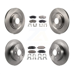 Front Rear Disc Brake Rotors And Semi-Metallic Pads Kit For Nissan Sentra Juke K8F-101403