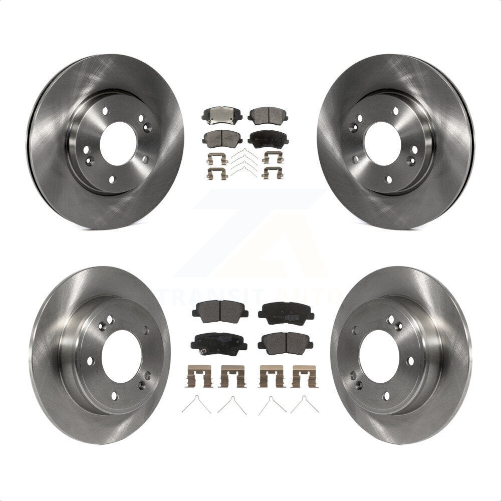 Front Rear Disc Brake Rotors And Semi-Metallic Pads Kit For Hyundai Veloster Elantra GT K8F-101408 by Transit Auto