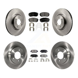 Front Rear Disc Brake Rotors And Semi-Metallic Pads Kit For 2016 Hyundai Sonata GAS engine With Power Operated Parking K8F-101419