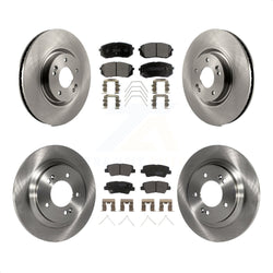 Front Rear Disc Brake Rotors And Semi-Metallic Pads Kit For Kia Optima With Electric Parking K8F-101420