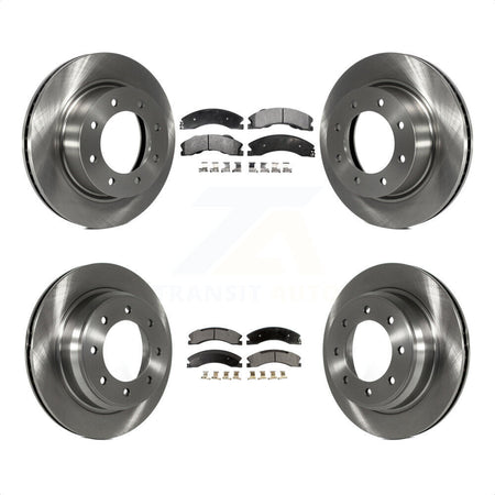 Front Rear Disc Brake Rotors And Semi-Metallic Pads Kit For Nissan NV2500 NV3500 NV1500 K8F-101437 by Transit Auto