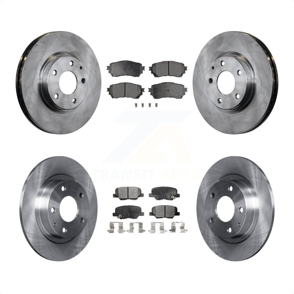 Front Rear Disc Brake Rotors And Semi-Metallic Pads Kit For Mazda 6 K8F-101446 by Transit Auto