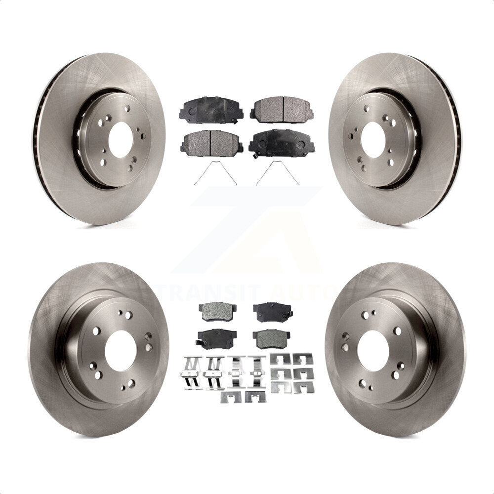 Front Rear Disc Brake Rotors And Semi-Metallic Pads Kit For 2016 Acura ILX K8F-101448 by Transit Auto