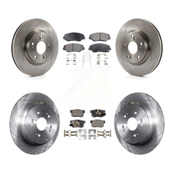 Front Rear Disc Brake Rotors And Semi-Metallic Pads Kit For 2012-2016 Honda CR-V FWD K8F-101452