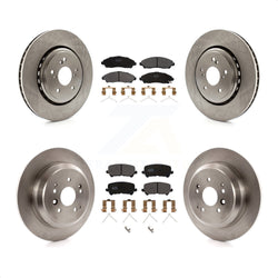 Front Rear Disc Brake Rotors And Semi-Metallic Pads Kit For 2014-2016 Acura MDX K8F-101460