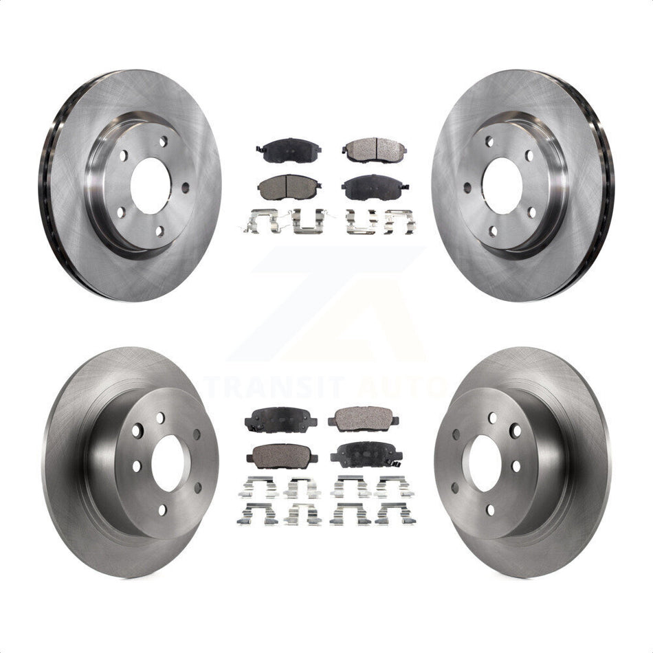 Front Rear Disc Brake Rotors And Semi-Metallic Pads Kit For Nissan Sentra K8F-101468 by Transit Auto