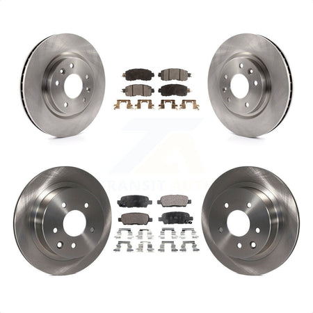 Front Rear Disc Brake Rotors And Semi-Metallic Pads Kit For Nissan LEAF K8F-101473 by Transit Auto