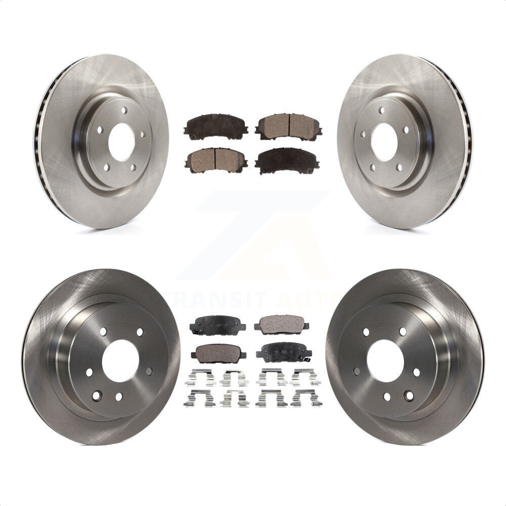 Front Rear Disc Brake Rotors And Semi-Metallic Pads Kit For Nissan Rogue K8F-101476 by Transit Auto