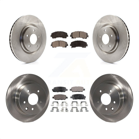 Front Rear Disc Brake Rotors And Semi-Metallic Pads Kit For Nissan Rogue K8F-101476 by Transit Auto