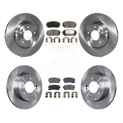 Front Rear Disc Brake Rotors And Semi-Metallic Pads Kit For 2015-2016 Hyundai Sonata GAS engine With Manual Parking K8F-101482