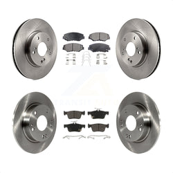 Front Rear Disc Brake Rotors And Semi-Metallic Pads Kit For Honda Civic K8F-101485