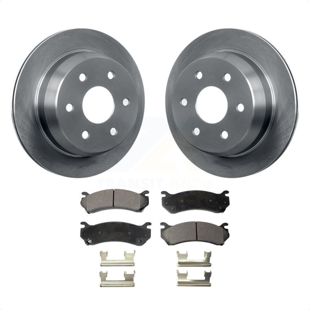 Rear Disc Brake Rotors And Semi-Metallic Pads Kit For 2003-2003 Chevrolet Silverado 2500 HD Suburban GMC Sierra K8F-101503 by Transit Auto