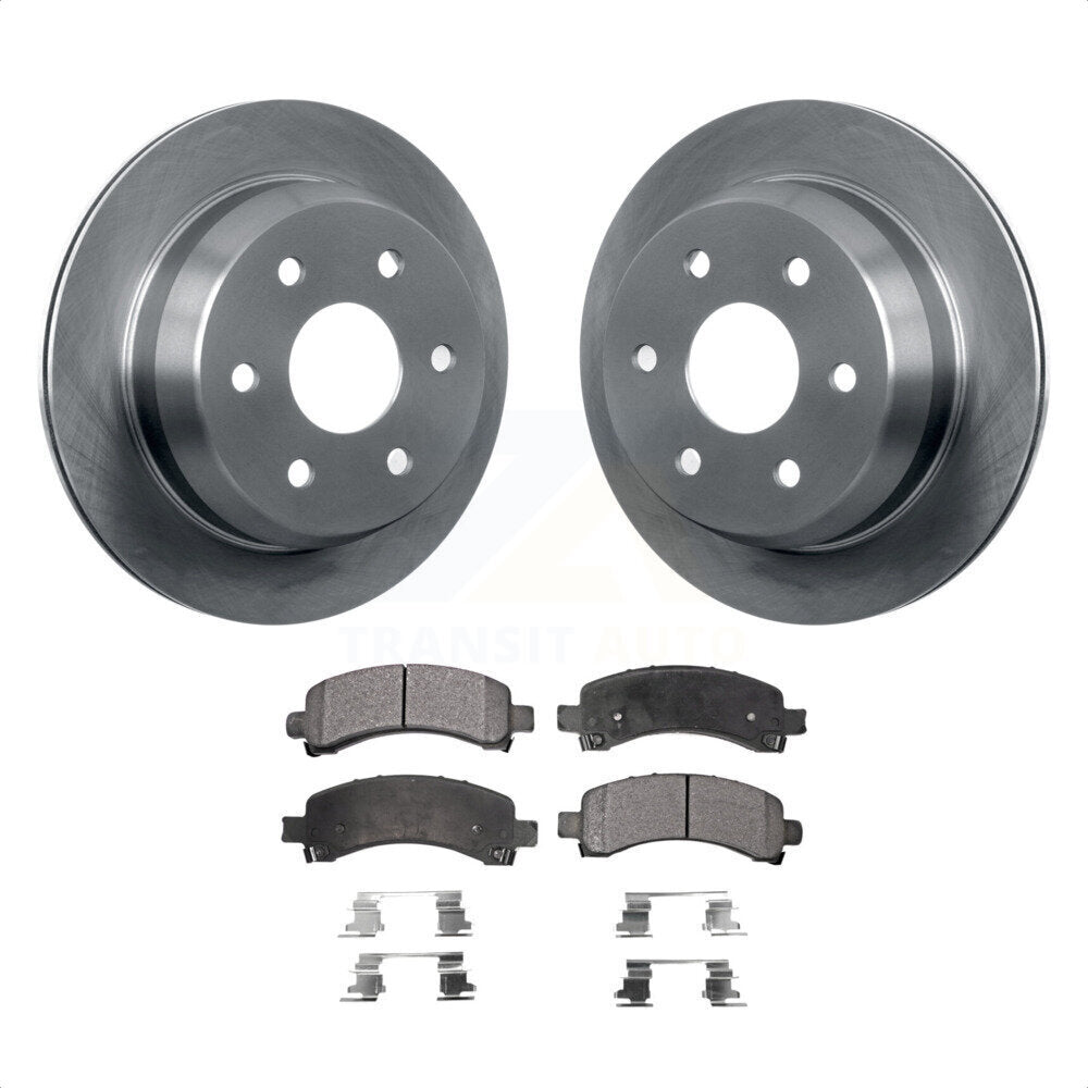 Rear Disc Brake Rotors And Semi-Metallic Pads Kit For 2002-2002 Chevrolet Suburban 1500 Avalanche K8F-101506 by Transit Auto