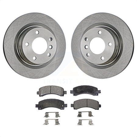 Rear Disc Brake Rotors And Semi-Metallic Pads Kit For Chevrolet Express 3500 2500 GMC Savana K8F-101508 by Transit Auto