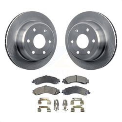 Rear Disc Brake Rotors And Semi-Metallic Pads Kit For Chevrolet Silverado 1500 GMC Tahoe Sierra Suburban Yukon Avalanche XL Cadillac Escalade ESV EXT K8F-101513