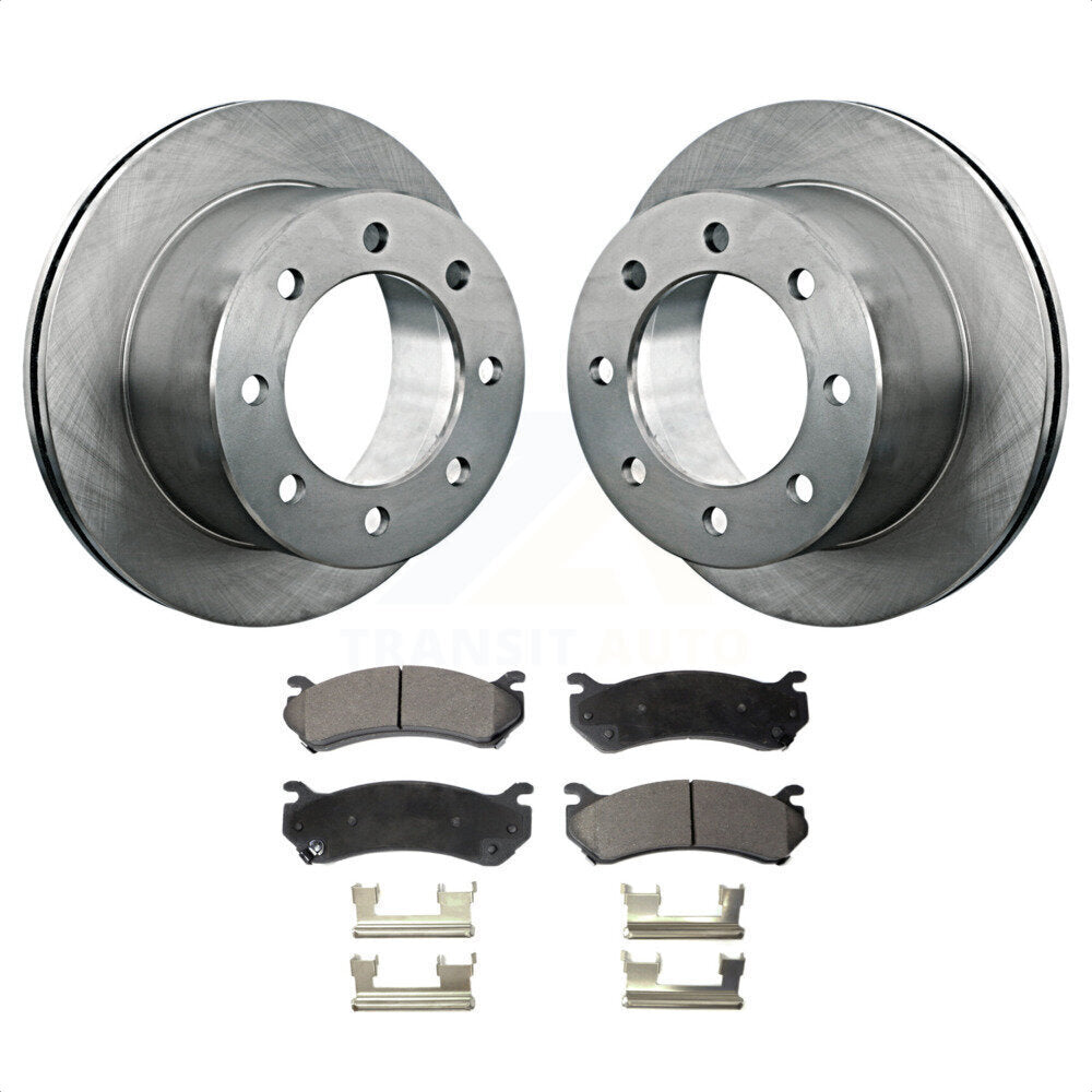 Rear Disc Brake Rotors And Semi-Metallic Pads Kit For 2007 GMC Sierra 3500 Classic With 12000 Lb GVW K8F-101517 by Transit Auto