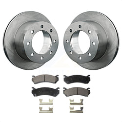Rear Disc Brake Rotors And Semi-Metallic Pads Kit For 2007 GMC Sierra 3500 Classic With 12000 Lb GVW K8F-101517