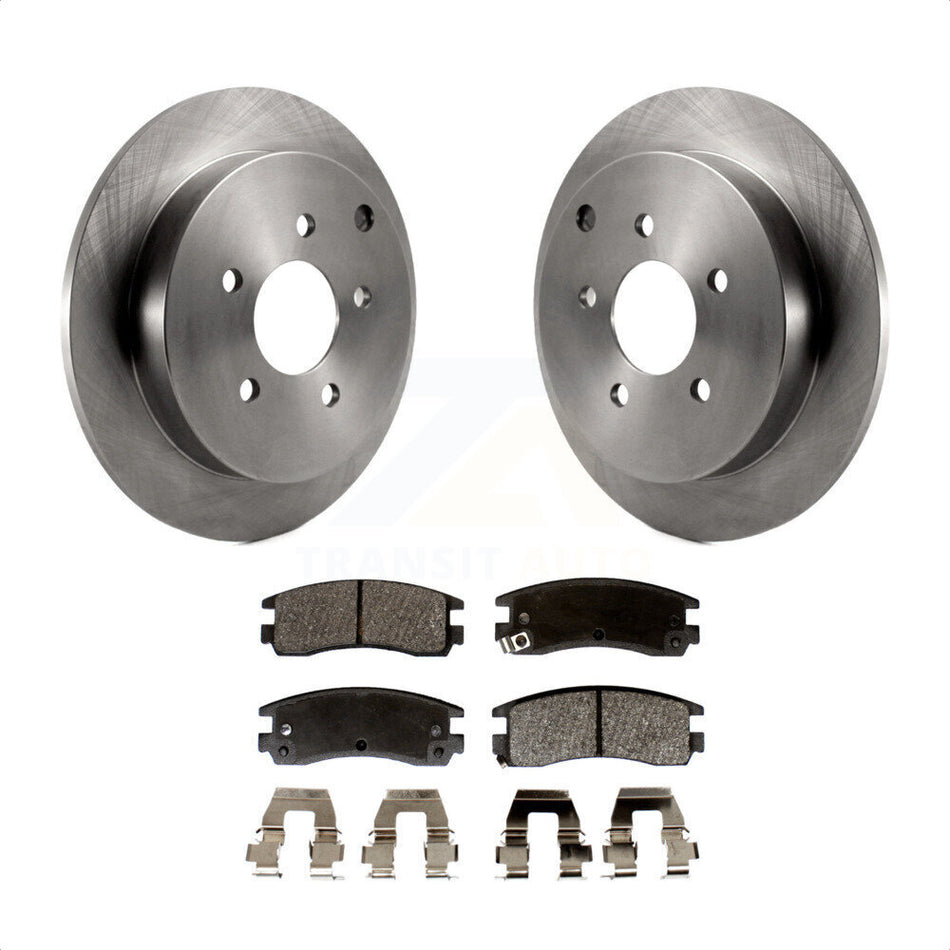 Rear Disc Brake Rotors And Semi-Metallic Pads Kit For Buick Rendezvous Chevrolet Venture Pontiac Montana Aztek Oldsmobile Silhouette K8F-101522 by Transit Auto