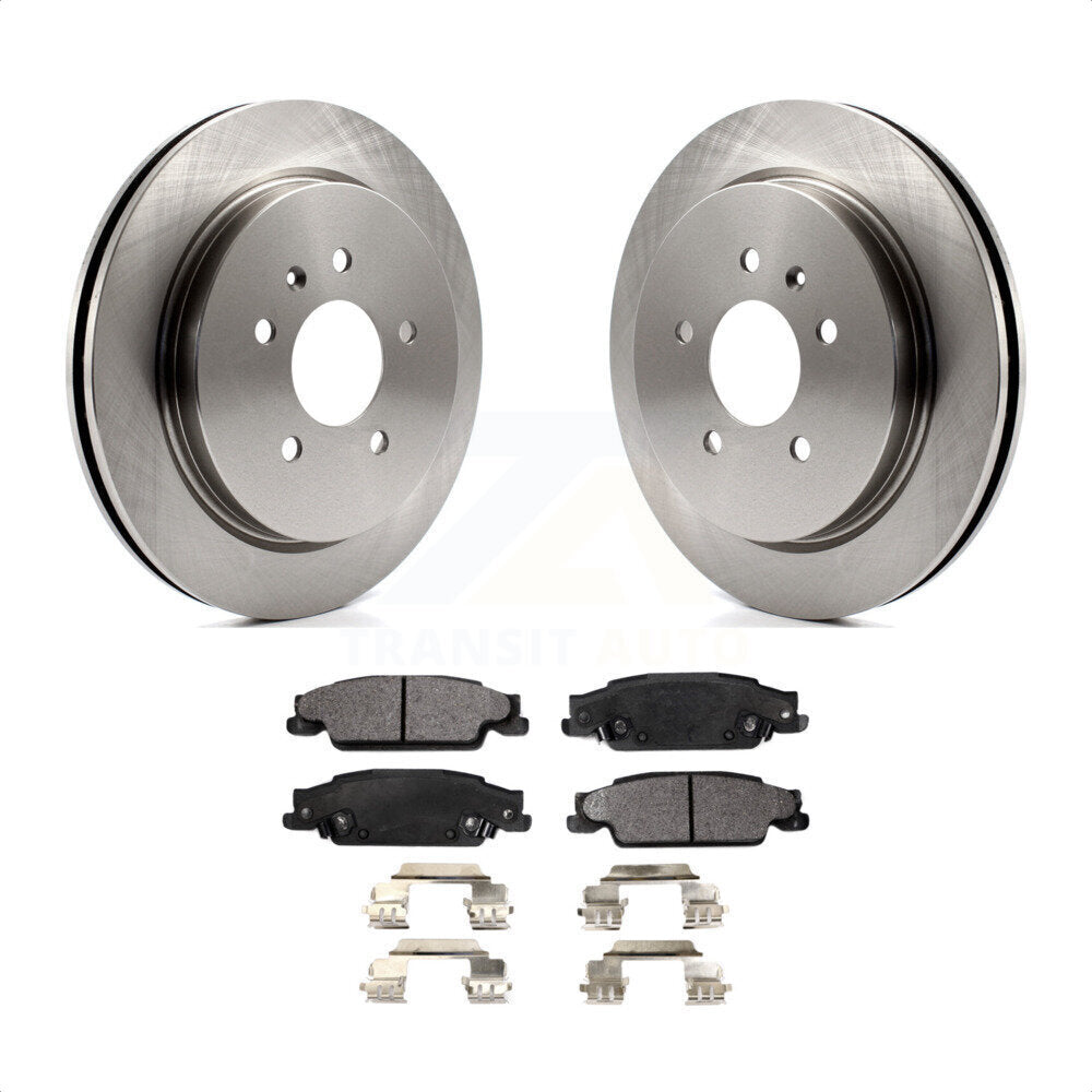 Rear Disc Brake Rotors And Semi-Metallic Pads Kit For Cadillac CTS STS K8F-101524 by Transit Auto