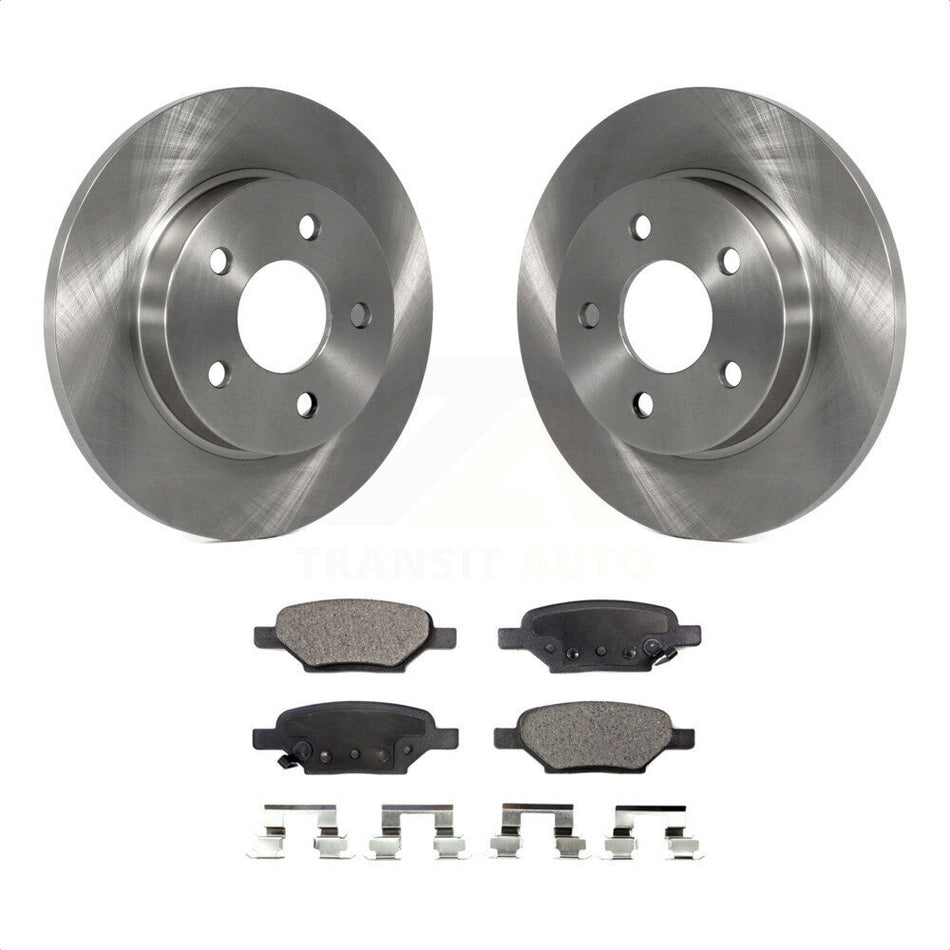 Rear Disc Brake Rotors And Semi-Metallic Pads Kit For Chevrolet Malibu Pontiac G6 Cobalt Saturn Ion HHR Aura G5 Pursuit K8F-101527 by Transit Auto