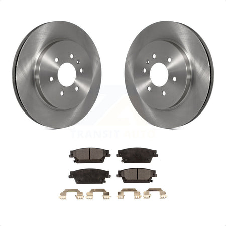 Rear Disc Brake Rotors And Semi-Metallic Pads Kit For Cadillac SRX K8F-101529 by Transit Auto