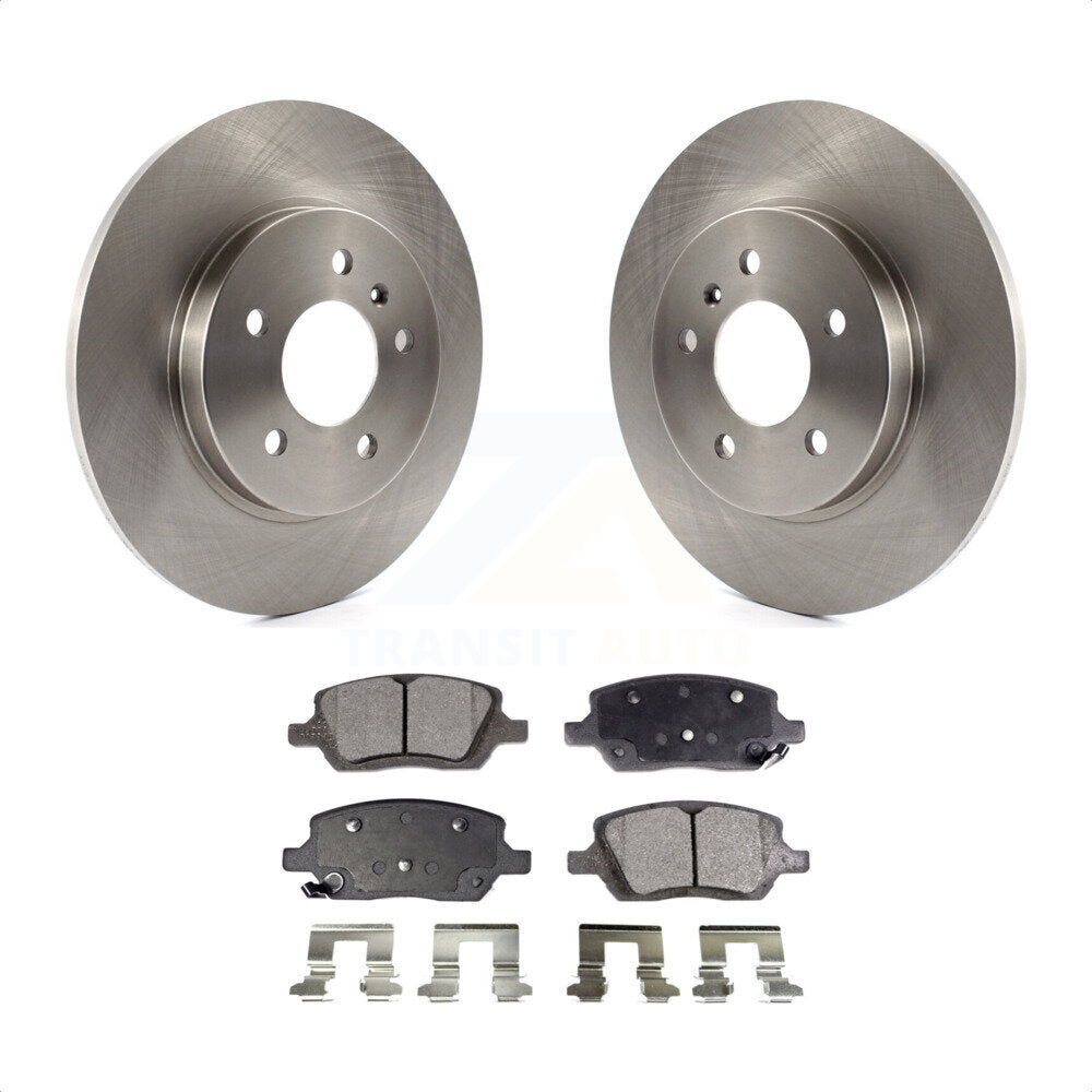 Rear Disc Brake Rotors And Semi-Metallic Pads Kit For 2005-2005 Chevrolet Uplander Pontiac Montana Buick Terraza Saturn Relay K8F-101532 by Transit Auto