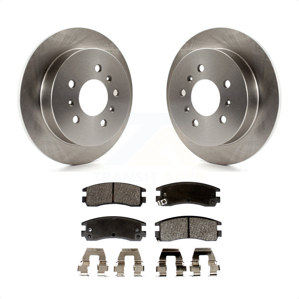 Rear Disc Brake Rotors And Semi-Metallic Pads Kit For Chevrolet Impala Buick Pontiac Century Grand Am Monte Carlo Oldsmobile Prix Venture Alero Regal Intrigue LaCrosse Allure K8F-101537 by Transit Auto