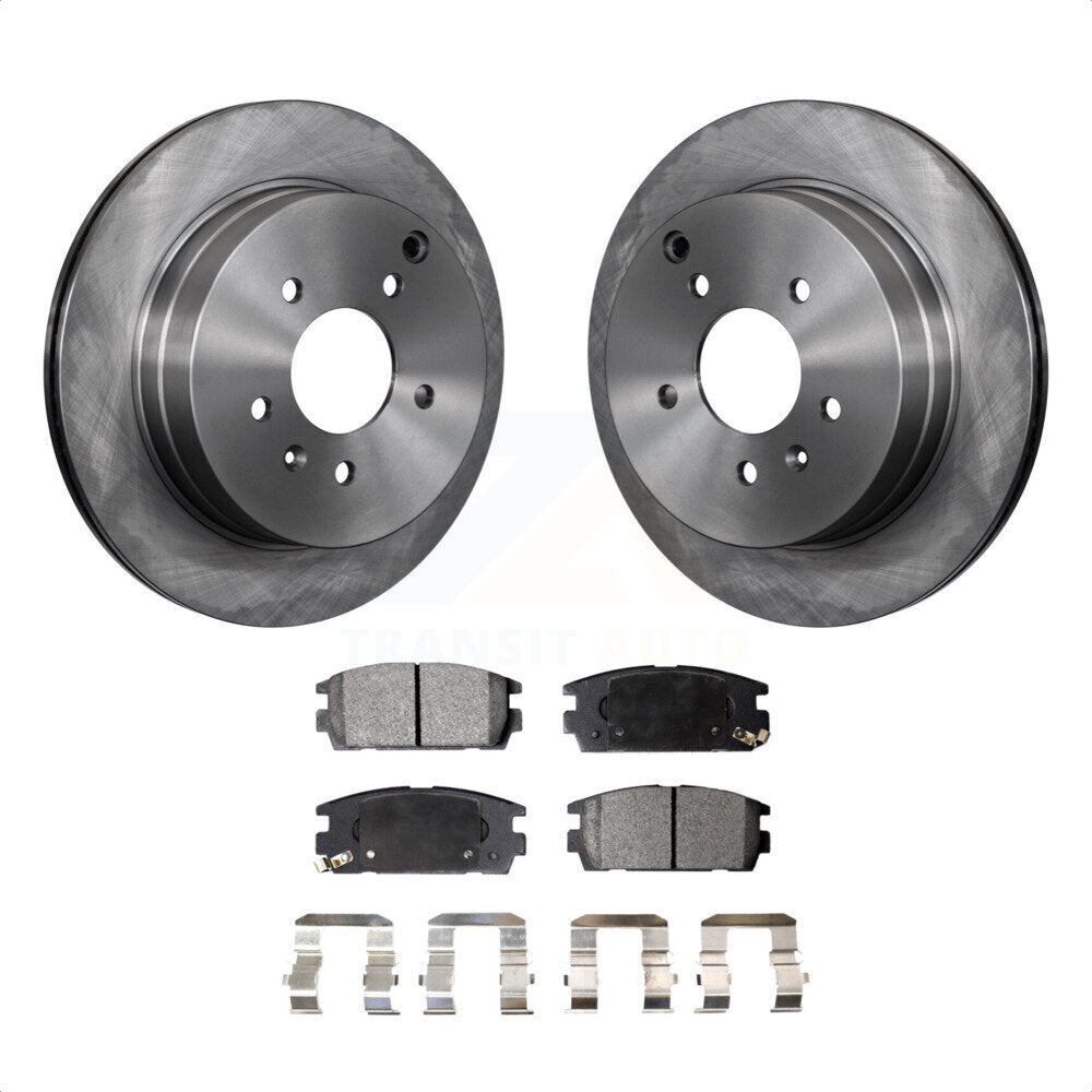 Rear Disc Brake Rotors And Semi-Metallic Pads Kit For Chevrolet Equinox Saturn Vue Captiva Sport Pontiac Torrent Suzuki XL-7 K8F-101542 by Transit Auto