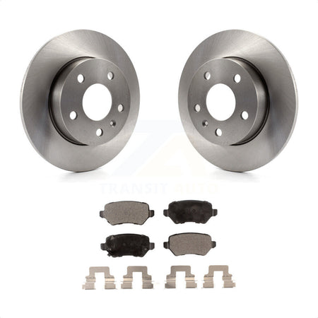 Rear Disc Brake Rotors And Semi-Metallic Pads Kit For 2008-2009 Saturn Astra K8F-101545 by Transit Auto