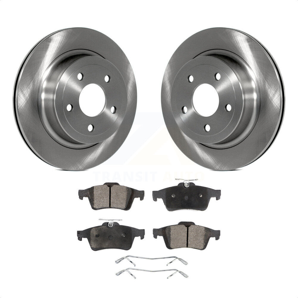 Rear Disc Brake Rotors And Semi-Metallic Pads Kit For 2008-2010 Chevrolet Cobalt SS K8F-101551 by Transit Auto