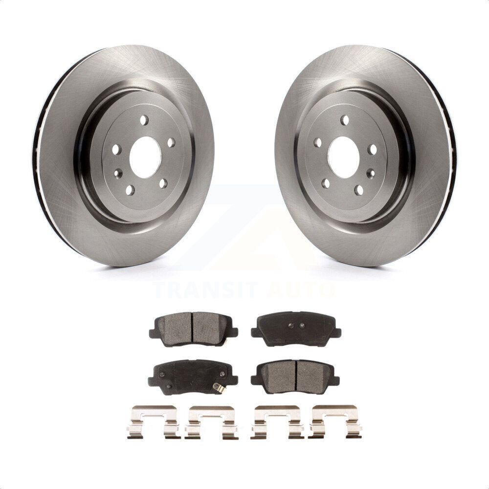 Rear Disc Brake Rotors And Semi-Metallic Pads Kit For 2015 Cadillac CTS 6.2L K8F-101554 by Transit Auto