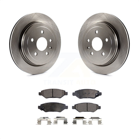 Rear Disc Brake Rotors And Semi-Metallic Pads Kit For Chevrolet Camaro Cadillac CTS K8F-101558 by Transit Auto