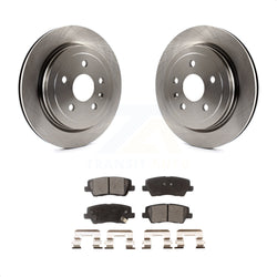 Rear Disc Brake Rotors And Semi-Metallic Pads Kit For Cadillac CTS K8F-101559