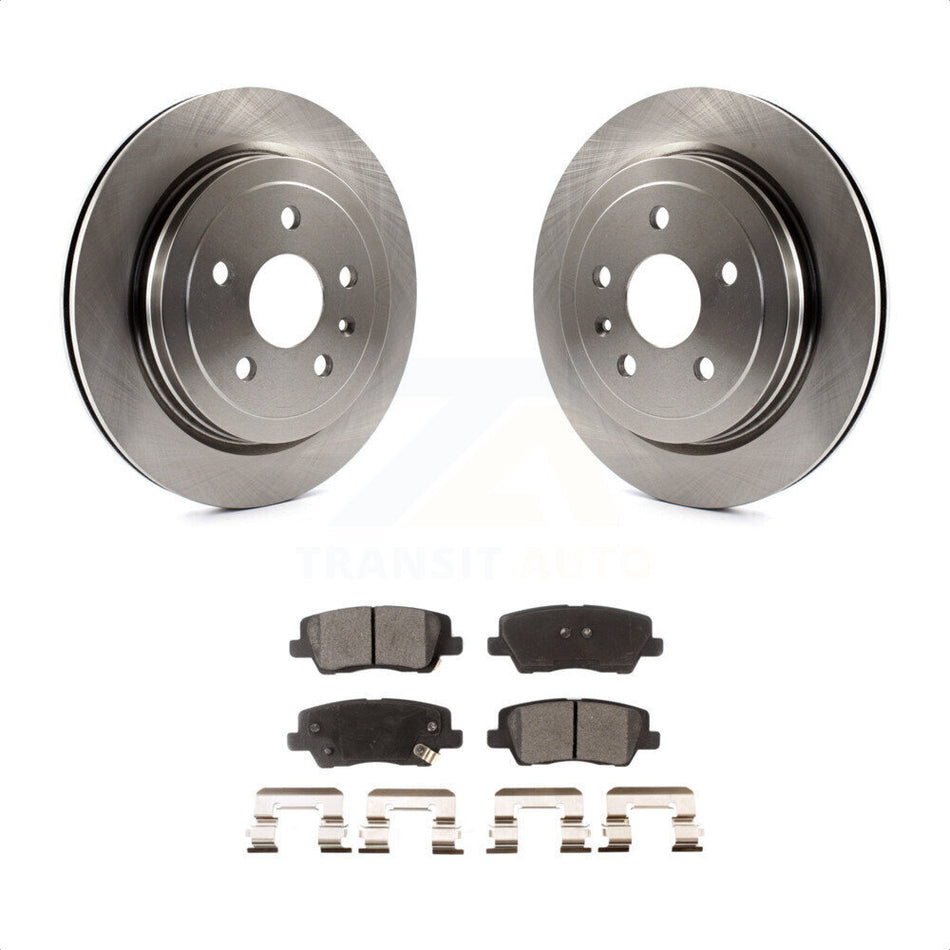 Rear Disc Brake Rotors And Semi-Metallic Pads Kit For Cadillac CTS K8F-101559 by Transit Auto