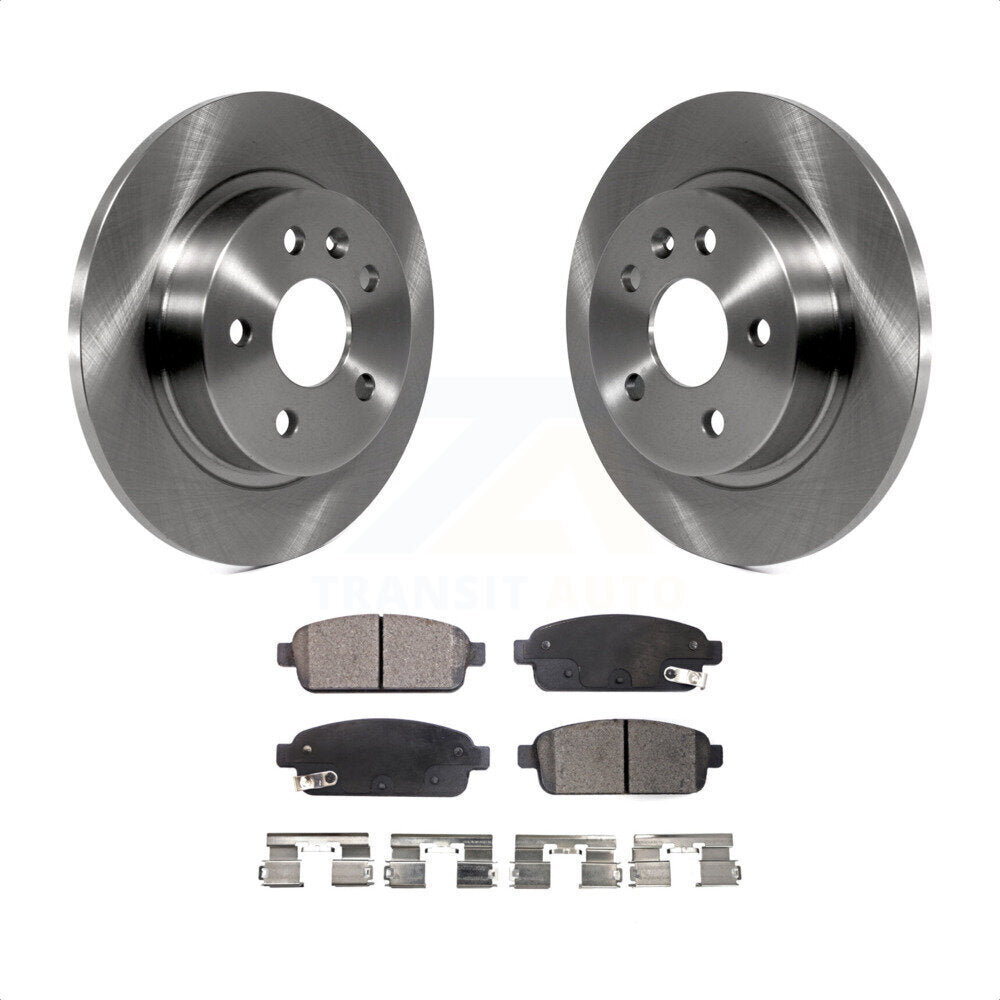 Rear Disc Brake Rotors And Semi-Metallic Pads Kit For Chevrolet Cruze Sonic Buick Encore Trax Limited K8F-101562 by Transit Auto