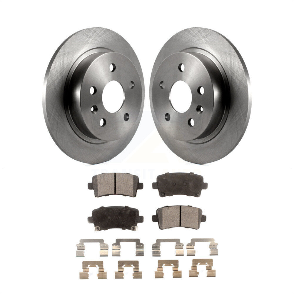 Rear Disc Brake Rotors And Semi-Metallic Pads Kit For Chevrolet Malibu Buick LaCrosse Regal Limited K8F-101566 by Transit Auto