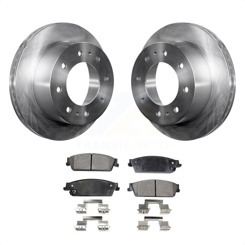 Rear Disc Brake Rotors And Semi-Metallic Pads Kit For 2011 Chevrolet Silverado 1500 Hybrid K8F-101567 by Transit Auto