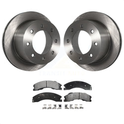 Rear Disc Brake Rotors And Semi-Metallic Pads Kit For 2011-2019 Chevrolet Silverado 3500 HD GMC Sierra With Dual Wheels K8F-101570
