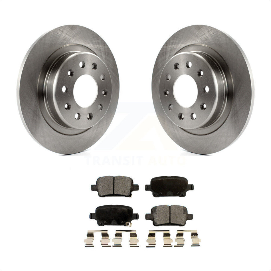 Rear Disc Brake Rotors And Semi-Metallic Pads Kit For Chevrolet Equinox Malibu GMC Terrain Buick LaCrosse Regal TourX K8F-101573 by Transit Auto